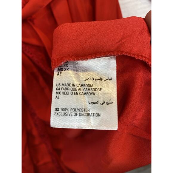 INC International Concepts Women's Plus Size 3X Robe Red Lace Trim Belted NWT - Picture 7 of 9